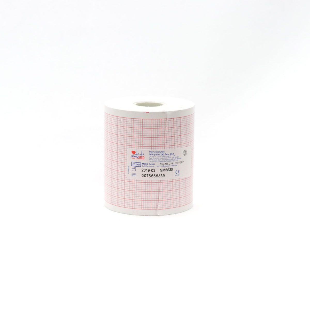 PAPEL PARA ECG CORE 58MMX30MX16MM SM5830/16R3
