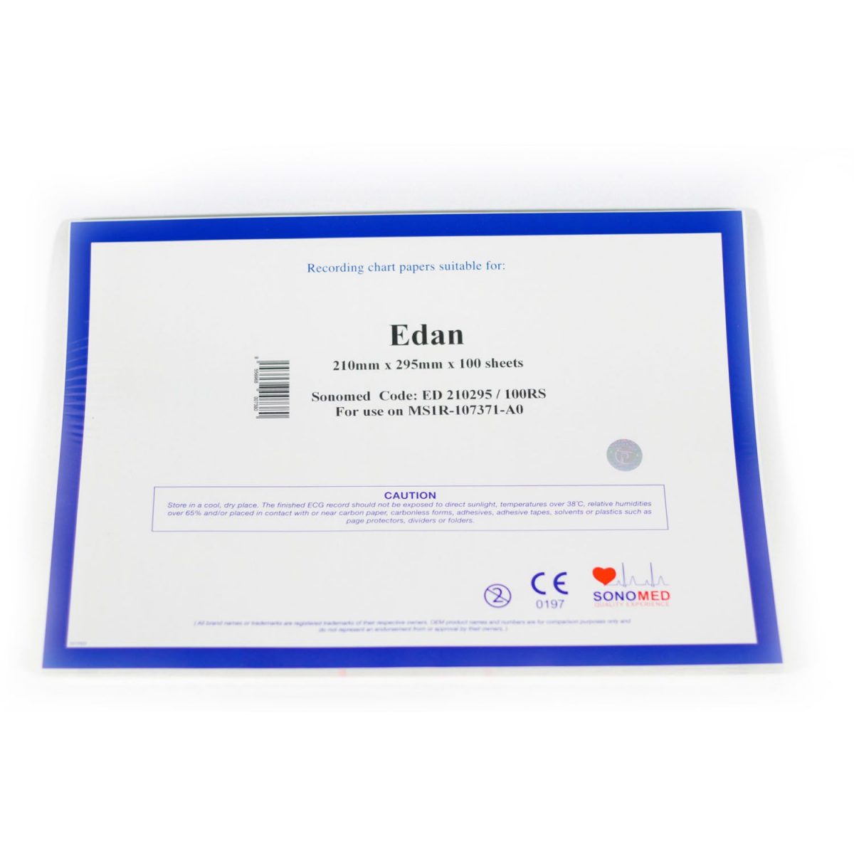 PAPEL PARA ECG EDAN 210MMX295MMX100SH ED210295/100RS