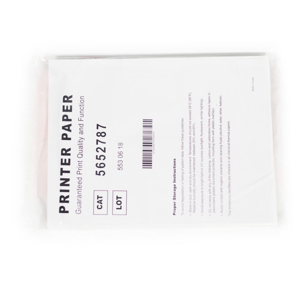 PAPEL PARA ECG ELI210/250/280/350 216 x 280 x 250. 5652787